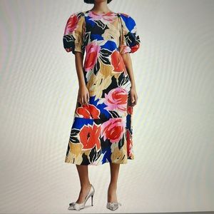 Ted Baker Harpia Floral Print Midi Dress